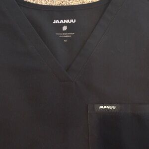 Jaanuu Classic Black V-Neck Scrub Top